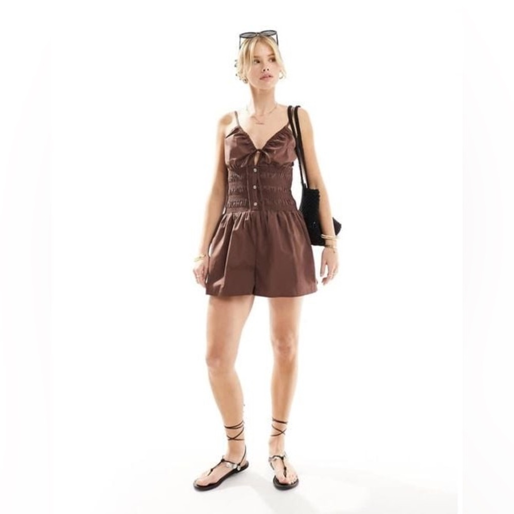 ASOS Brown Sleeveless Romper